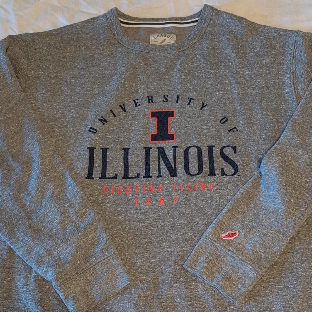 League Gray University of Illinois Sweatshirt